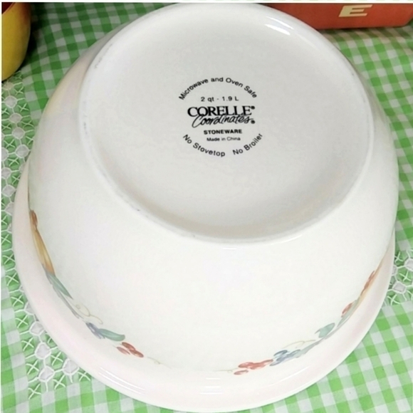 Vintage corelle Coordinates stoneware abundance nesting bowls 1&2 qt - Picture 5 of 7